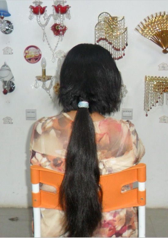 cike cut Miss Yang's 50cm long hair-NO.13