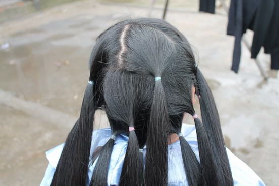 jiangxixiaowang cut 22 years girl's 1 meter long hair-NO.33