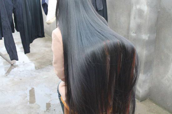 jiangxixiaowang cut 22 years girl's 1 meter long hair-NO.33