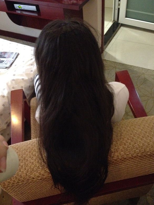shibage cut 14years girl's 60cm long hair to bob
