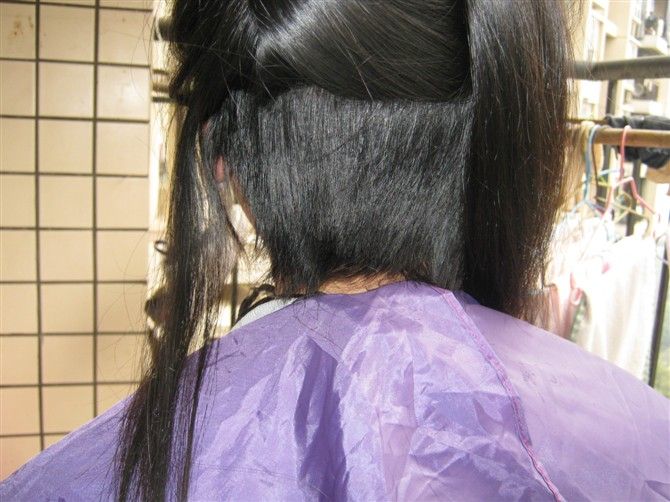 yidi cut 18 years girl's long hair