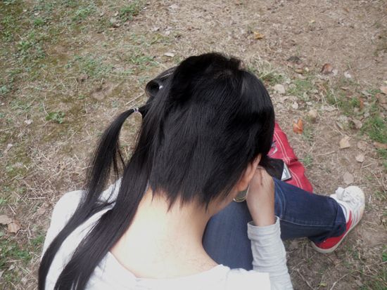 ww cut 17 years girl's 50cm long hair
