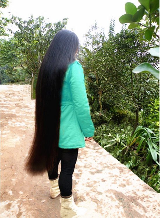 mns315 cut 25 years girl's 1.35 meter long hair