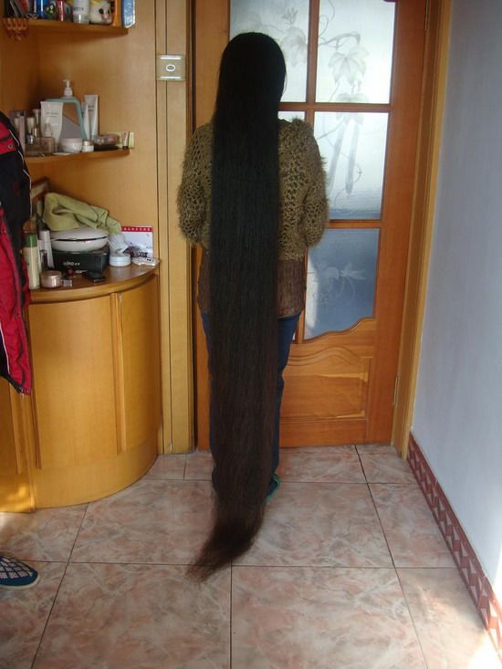 haohaizi cut 2 meter super long hair