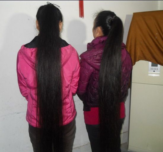 aidebianyuan cut 2 sisters' long hair-NO.104