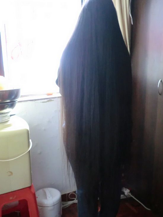 jiangxixiaowang cut 26 years girl's 1.3 meter long hair-NO.36