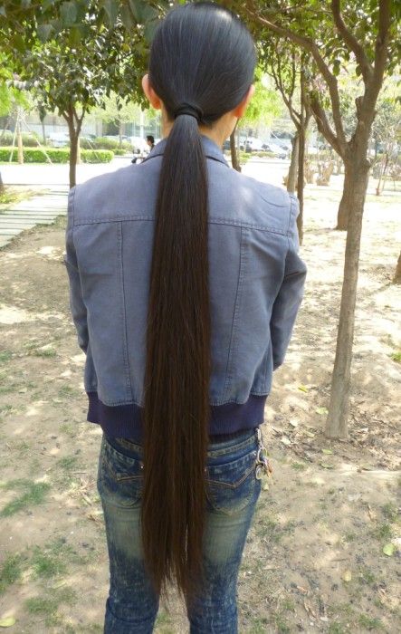 aidebianyuan cut knee length long hair to short-NO.114-2