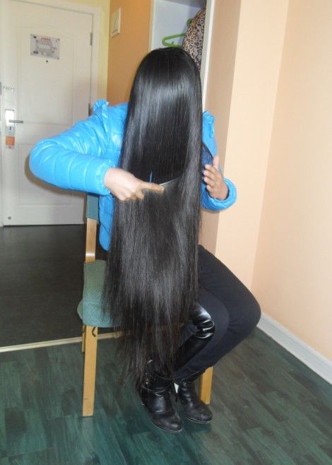 aidebianyuan cut butt length long hair to short-NO.116