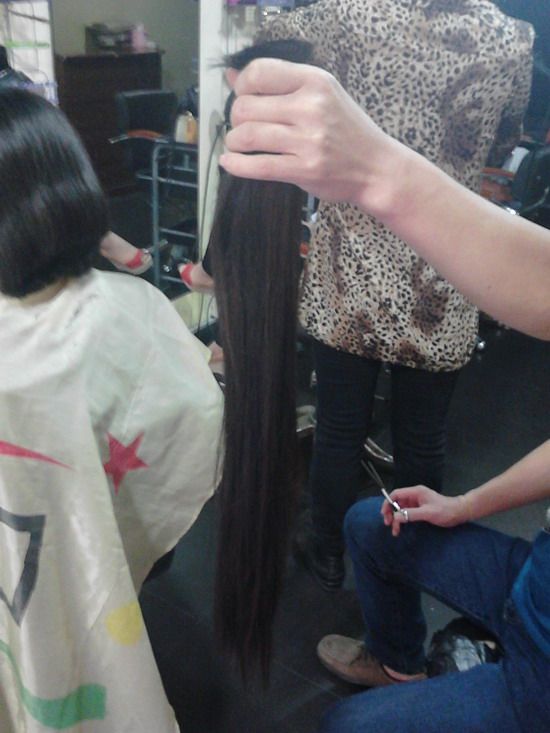 fazhimei cut another long hair in Shenzhen