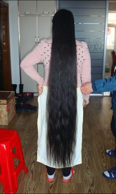 haohaizi cut 1.5 meter long hair