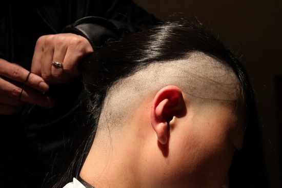linfei shave long hair to bald