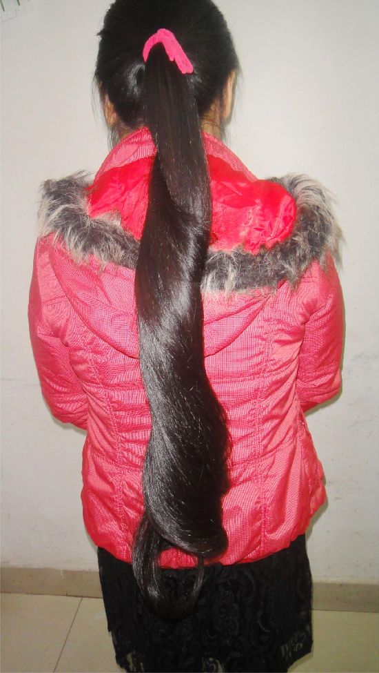 fenghui cut 1 meter long hair