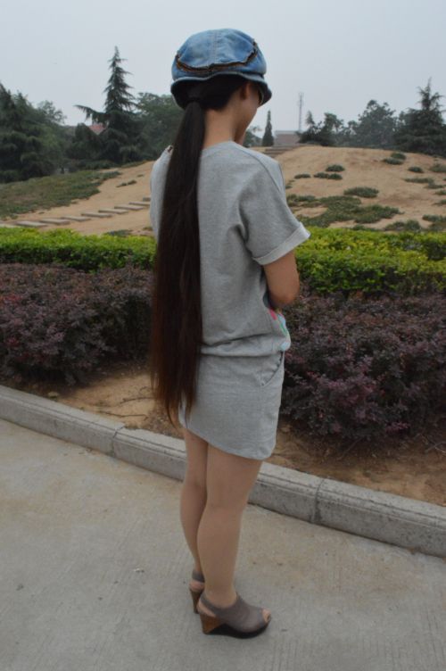 aidebianyuan cut hip length long hair to short-NO.125