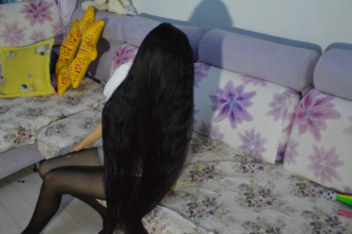 aidebianyuan cut very long hair to short-NO.126