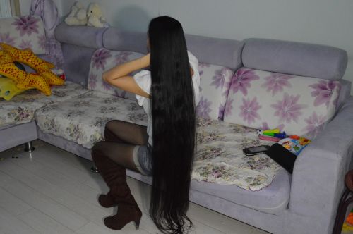 aidebianyuan cut very long hair to short-NO.126