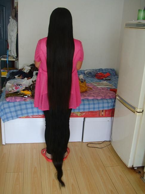 haohaizi cut 1.7 meter long hair