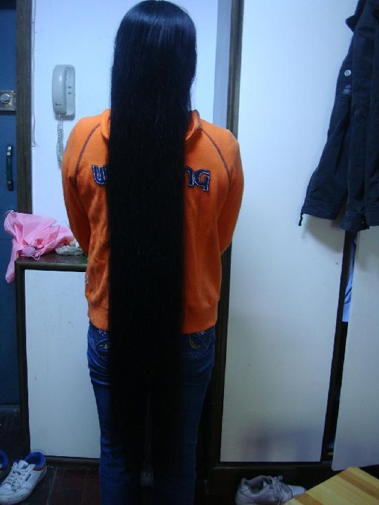 haohaizi cut 1.3 meter long hair