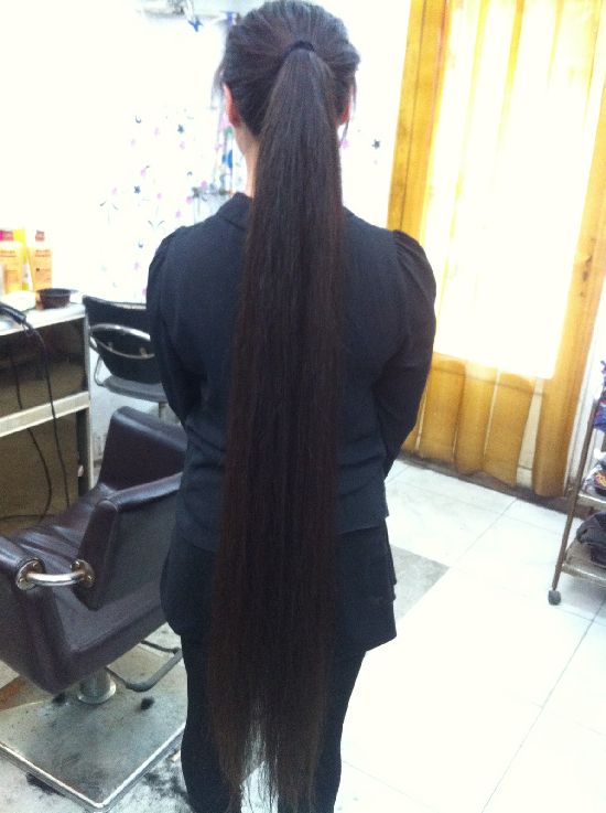changhair cut 1 meter long hair