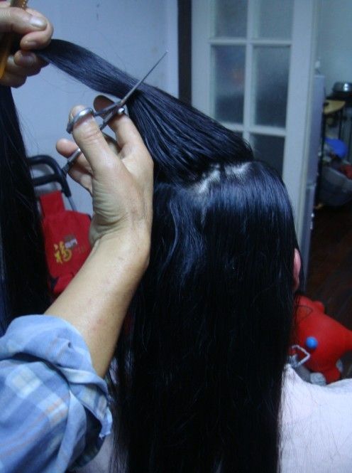 haohaizi cut 1.7 meter long hair