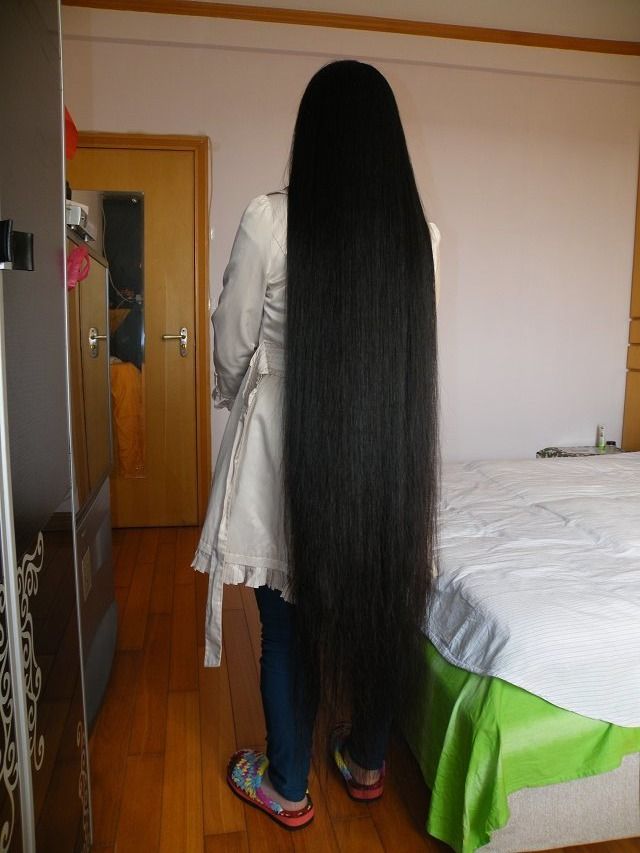 mns315 cut 1.55 meter long hair