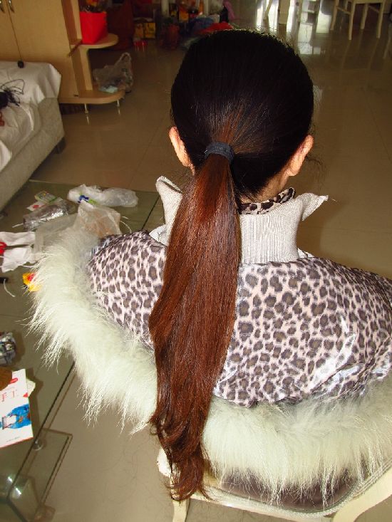 xiaoxiao23 cut another 40cm long hair