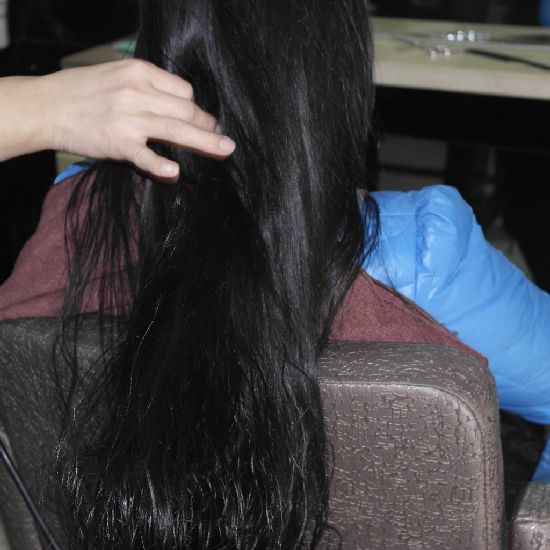 xiaoxiao cut another 80cm long hair of young nurse-2