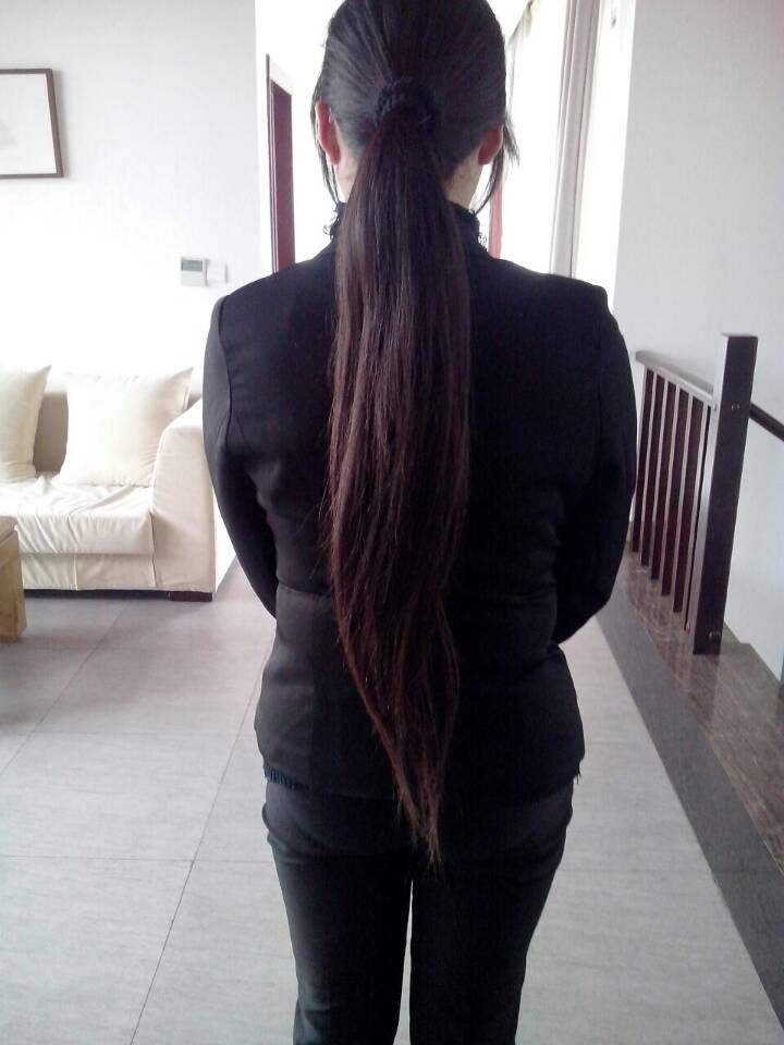 xiaoxiao23 cut 70cm long hair of 25 years girl