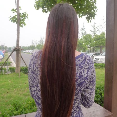 ww cut another colorful long hair-NO.609