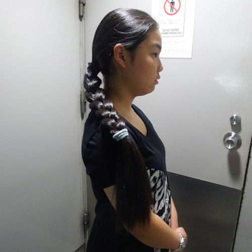 ww cut 60cm long hair of Japanese girl in Tokyo-NO.621