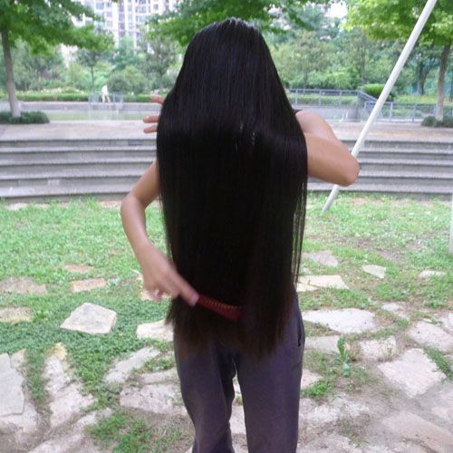ww cut long hair of young girl-NO.640