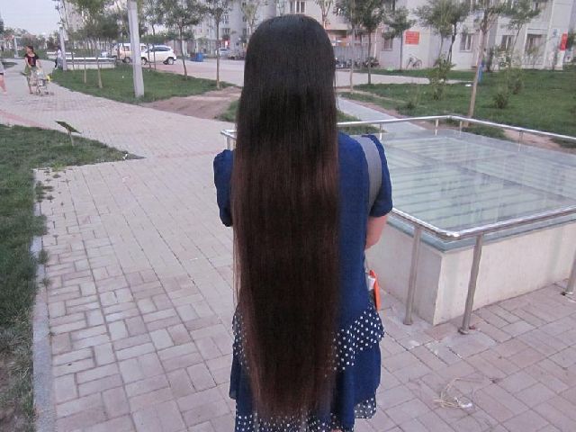 cengjingdeni cut 70cm long hair of 28 years lady