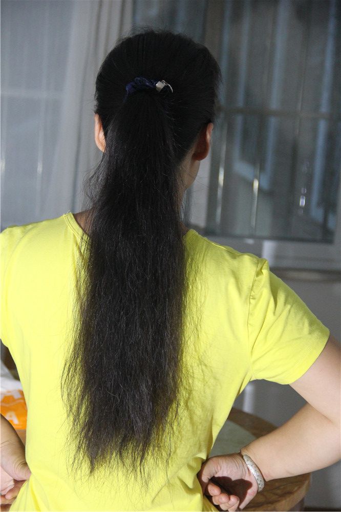 laogao cut two 50cm long hair