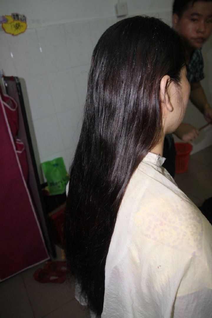 shenzhenmm shave 70cm long hair to bald-NO.285