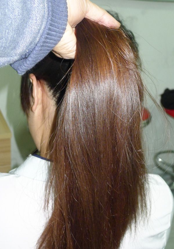 ww cut 53cm long hair of 20 years girl-NO.720