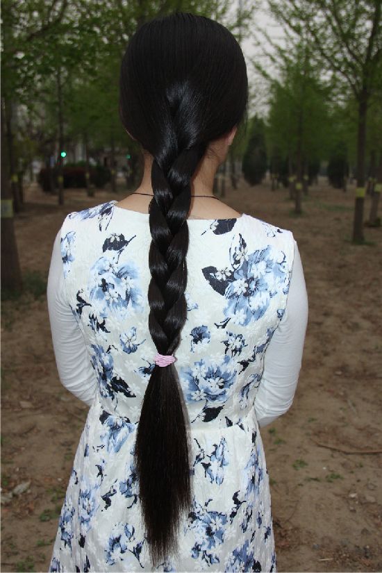 laogao cut 68cm long hair of 20 years girl-NO.319
