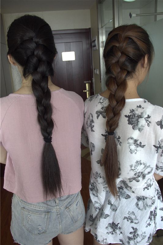 laogao cut 70cm & 65cm long hair of 2 students-NO.351