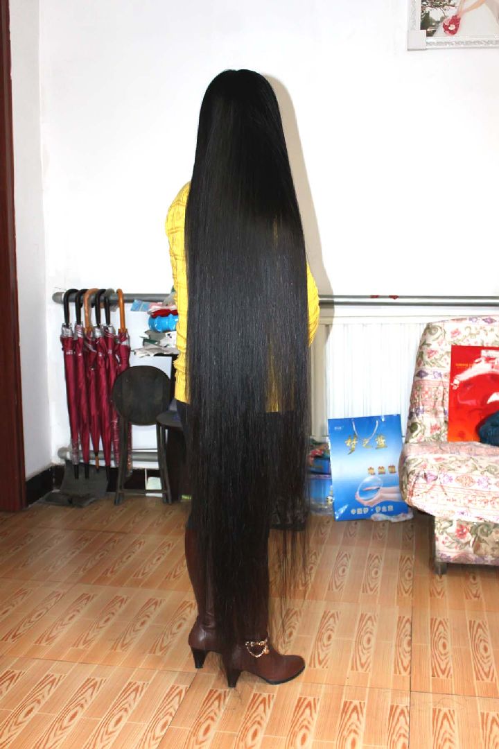 face cut floor length long hair-NO.120