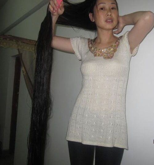 ww cut 2.1 meter long hair-NO.958