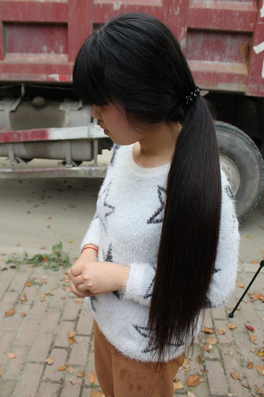 shangdizhishou cut 55cm long hair of 17 years girl-NO.14